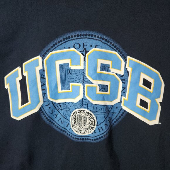 UCSB Navy blue T-shirt men’s size medium short sleeve Tee Champion Cotton - Picture 2 of 8